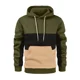 thumbnail image 3 of Sudadera con capucha de retazos para hombre, ropa informal holgada de lana, ropa de calle cálida, prendas de vestir deportivas de moda para Otoño e Invierno, 3 of 3
