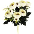 thumbnail image 1 of Advancent Ramo de capullo de rosa artificial de 9 cabezas, decoración de flores rosas de simulación, decoración Floral, flor falsa de boda Flores artificiales blanco Advancent HA7444-03B, 1 of 6