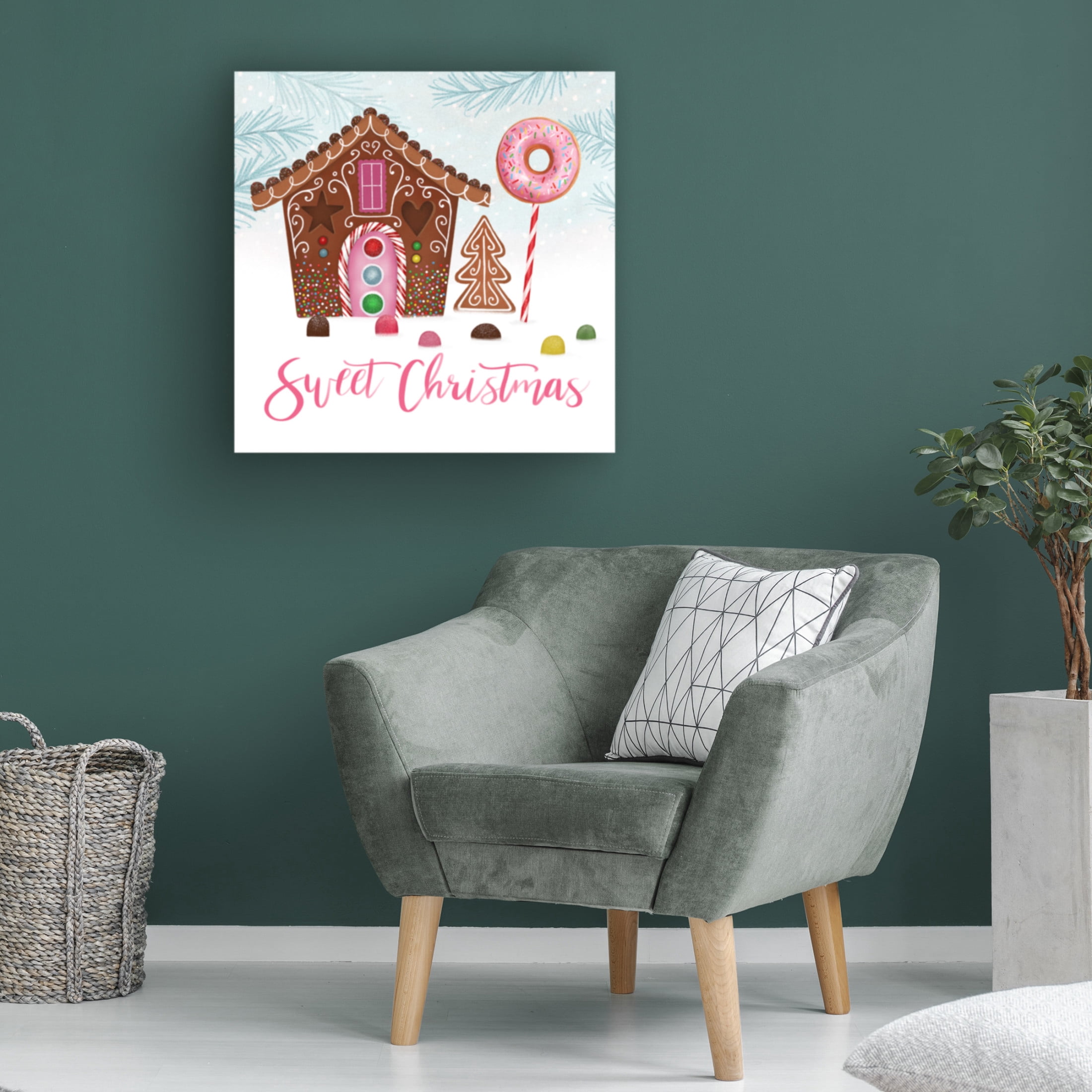 Canvas Wall Art - Victoria Borges 'Sweet Holidays I' Wall Art for Living Room, Bedroom, or Office Décor by Trademark Fine Art - 18 x 18 Inches