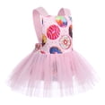 thumbnail image 2 of IBTOM CASTLE Toddler Baby Girls 1st Birthday Outfit Tulle Romper Princess Tutu Dress with Headband Cake Smash Photo Shoot Clothes Set 6-12 Months Pink Dount, 2 of 8