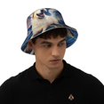 thumbnail image 4 of Kll Vintage Starry Sky Puppy Bucket Hat for Women Men Packable Travel Beach Sun Hat Outdoor Rave Accessories Reflective Fisherman Cap, 4 of 6