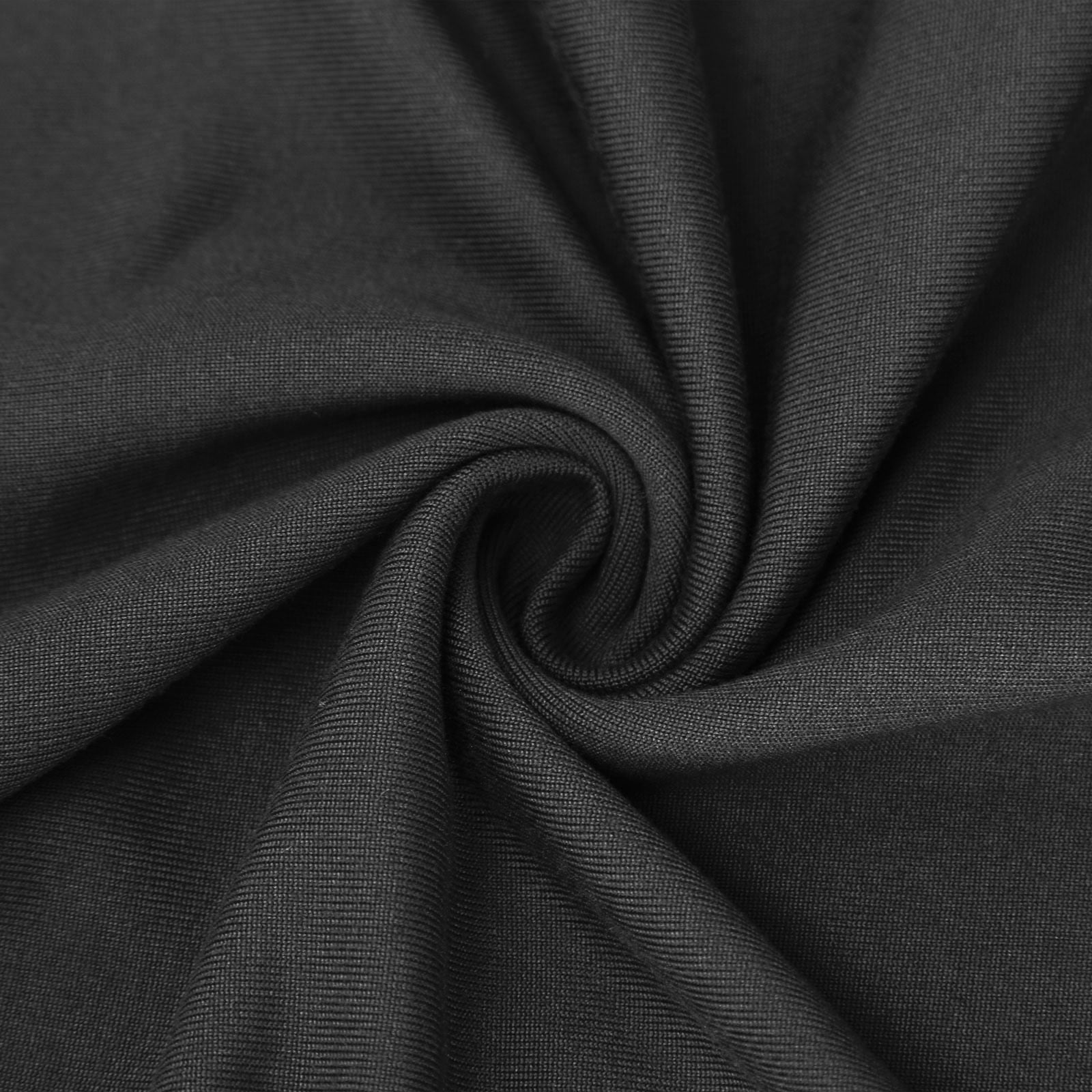 Long Sleeve Party Dress for Women Elegant Wedding Guest Evening Maxi Gown V Neck Pleated High Split Formal Dress (Large, Black)