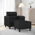 thumbnail image 4 of vidaXL Sofa Chair with Footstool Black 35.4"x30.3"x31.5"/82.7"x30.3"x31.5", 4 of 16