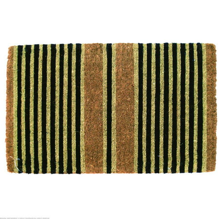 UPC 788460051229 product image for Entryways Handwoven Extra Thick Ticking Stripes Coconut Fiber Doormat | upcitemdb.com