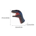 thumbnail image 3 of Títeres de mano de dinosaurio HUOGUO, tiranosaurio Rex realista de goma blanda, 3 of 5