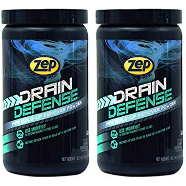 Zep Drain Defense Enzymatic Drain Cleaner Powder 18 Ounces (Case Of 2