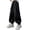 Black, variant on DJDLJWCJ Big Girls Cargo Pants Straight Leg Multi-pocket School Uniform Pants Elastic Waist Comforty Loose Fit Casual Pants Black Size 5