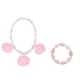thumbnail image 3 of Muñeca Princesa Niñas Rosa Concha Collar Pulsera Gema Clip Para La Oreja Pendientes Traje, 3 of 5