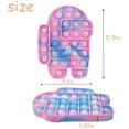 thumbnail image 4 of 4 Pcs Push Pop Bubble Fidget Sensory S Set Anxiety Stress Relieves Tools Popping Dimple Sensory For Kid Adult (Among Pack 4), 4 of 5