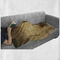thumbnail image 6 of Wildlife Soft Flannel Fleece Blanket, Big Male Lion Leo Laying Resting in Dense Grass Field Dangerous Carnivore Predator, Cozy Plush for Indoor and Outdoor Use, 70" x 90", Multicolor, by Ambesonne, 6 of 6