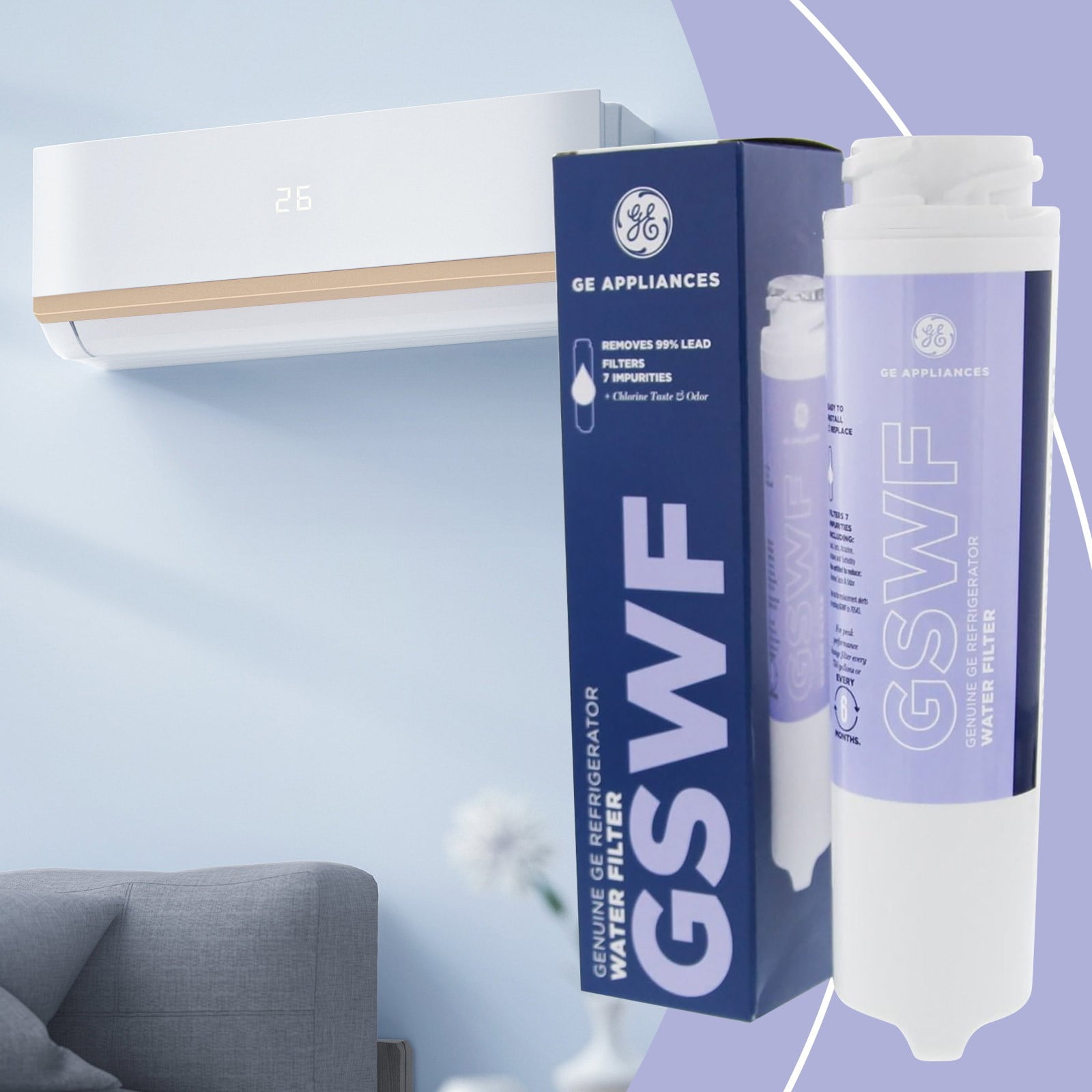 Ge Smartwater Thin Refrigerator Water Filter Gswf Replacement