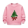 thumbnail image 2 of Cowsor Girls Sweatshirts Kids Cute Graphic Crewneck Pullover Tops Xmas Long Sleeve Holiday Shirts, 2 of 5