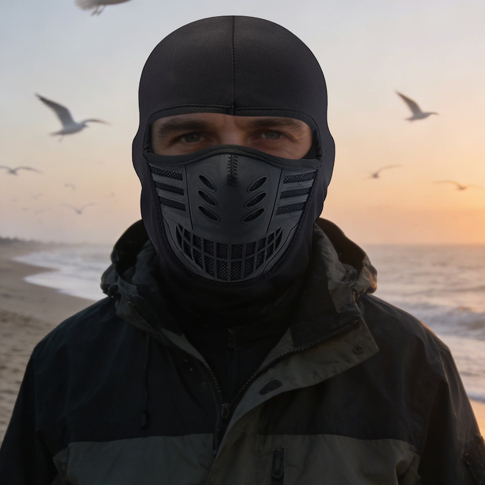cpengpj Winter Balaclava Face Mask Windproof Breathable 5-in-1 Unisex Hood for Motorcycle Ski Cycling Outdoor