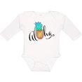 thumbnail image 3 of Inktastic Aloha- in cursive with pineapple rainbow colors Boys or Girls Long Sleeve Baby Bodysuit, 3 of 5