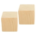 thumbnail image 4 of DEEPCRAFF Brown Wood Couch Leg Risers Furniture Height Increase 2Pcs 2.4In, 4 of 8