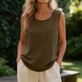 thumbnail image 2 of GEWSEY Tank Tops for Women, Crewneck Loose Fit Basic Going Out Clothes Womens Fashion Casual Summer Sleeveless Shirts (Coffee, XXL), 2 of 4
