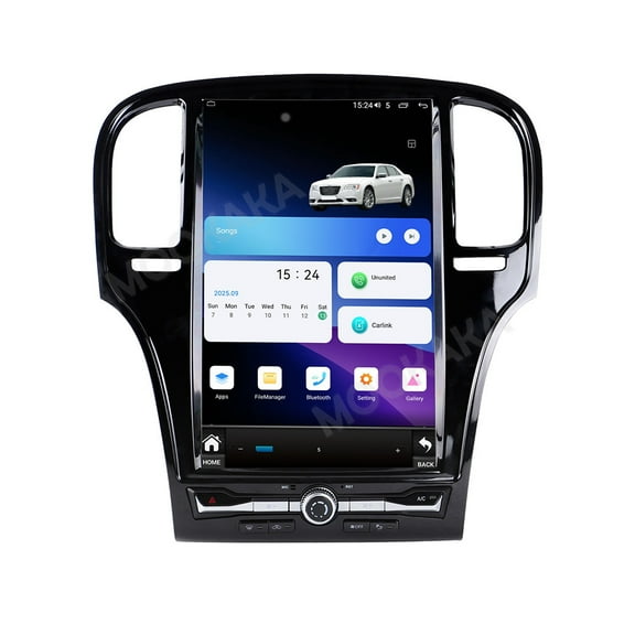 MOOKAKA 14.5 inch Carplay Screen/Radio/Multimedia Player for Chrysler 300C 2011 2012 2013 Models Universal Car Navigation/GPS Upgrade Headunit Android Display 1080P Touch Screen Replace System