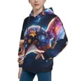 thumbnail image 2 of KLL Unisex Kids Boys Girls Hooded Pocket Pullover Hoodies-Colorful Star River Squirrel, 2 of 5