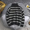 thumbnail image 3 of Ropa de hombre Suéteres de punto blancos de cuello alto para hombres Jerseys de cuello alto Cuello a rayas Sudadera clásica de tendencia 2024 Pedir X, 3 of 5