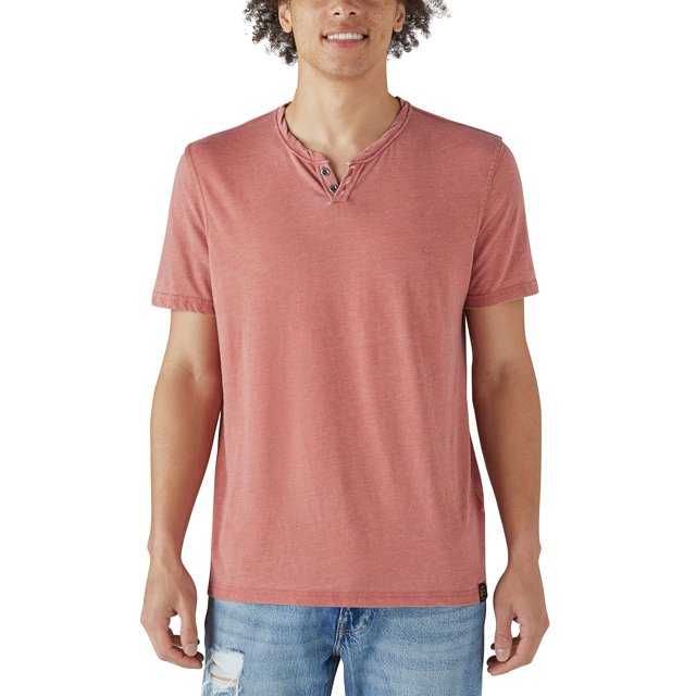 Camiseta Lucky Brand Venice Burnout Notch Neck para hombre