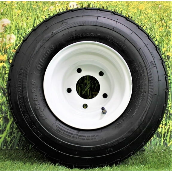 Antego 8" x 7" White Trailer Wheel & Tire