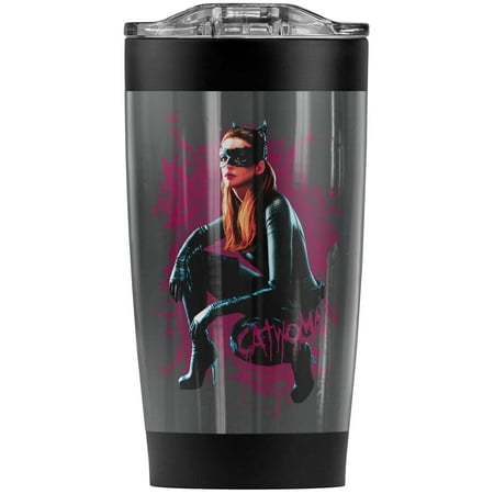 

Batman Dark Knight Rises/Catwoman Roses Stainless Steel Tumbler 20 oz Coffee Travel Mug/Cup Vacuum Insulated & Double Wall with Leakproof Sliding Lid | Great for Hot Drinks and Cold Beverages