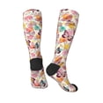 thumbnail image 4 of Balery Butterflies and Roses Printed Novelty Socks Men's Women's Crew Socks Sports Socks Knee High Socks Cotton Socks Quirky and Cool Socks, 4 of 9