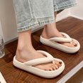 thumbnail image 2 of Anuirheih Women's Flip Flops Non-Slip Comfortable Slip on Dress Summer Sandals Beach Shoes Women( (White, 2 of 3