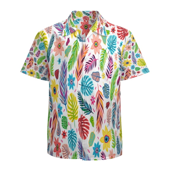 High Quality Hawaiian Shirts for Men Short Sleeve Aloha Beach Shirt Floral Summer Casual Button Down Shirts Blouses RYFZHS