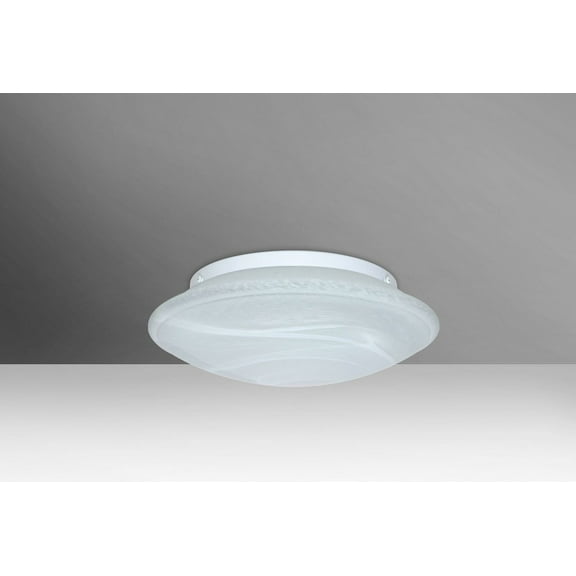 943252C-Besa Lighting-Sola 10-One Light Flush Mount-10 Inches Wide by 3.75 Inches High-Marble Glass Color-Incandescent Lamping Type