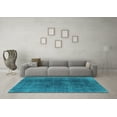 thumbnail image 3 of Ahgly Company Indoor Round Oriental Turquoise Blue Industrial Area Rugs, 7' Round, 3 of 4