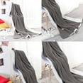 thumbnail image 4 of Ntbay Cotton Cable Knit Sherpa Twin Blanket for Couch, Soft Warm Fleece Knitted Throw for Bed, Sofa, Chair - Extra Cozy, Machine Washable, Comfortable Home Decor, 60"x80", Gray, 4 of 5