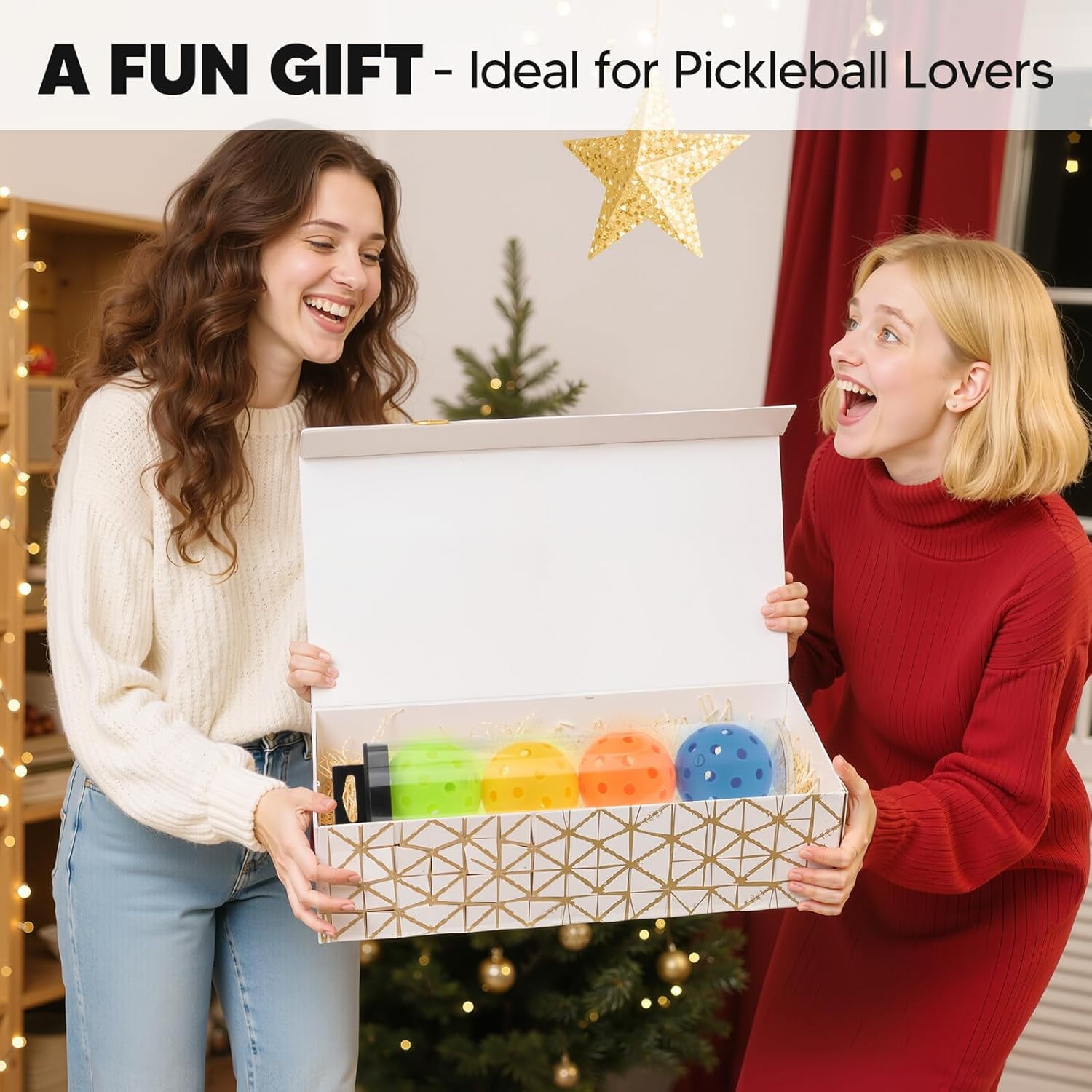 Glow in The Dark Pickleballs Light up Pickleball Balls Indoor Outdoor Pickleballs Usapa Approved, Pickle Balls 4 Pack Sports Equipment Gifts for Pickleball Lovers