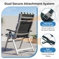 thumbnail image 4 of Aoodor High Back Patio Chair Cushions Set of 2, 47 x 21 x 2.4 Inch Outdoor Seat Cushions with Headrest for Dining Chairs, Rocking Chairs, Adirondack Chairs, Green Stripe, 4 of 7