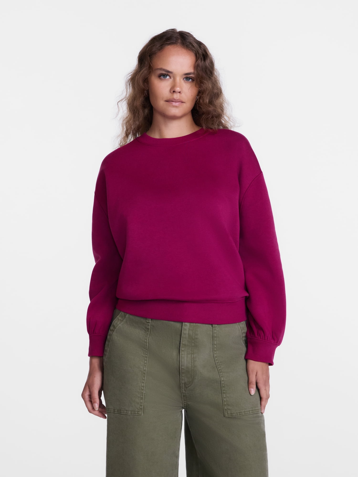Scenario Women's and Women's Plus Crewneck Sweatshirt, Sizes XS-4X