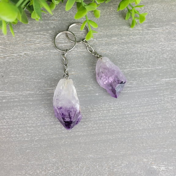 Crystal Joys Amethyst Point Keychain