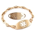 thumbnail image 1 of MedicEngraved Rose Gold Stainless Steel Custom Medical Alert Bracelet - 6mm Infinity Link, 1 of 7