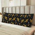 thumbnail image 6 of Picia Hohey Bee Golden Embroidery Body Pillow Cover - Super Soft Microfiber 20x54 Body Pillow Case - Envelope Closure, Wrinkle, Stain Resistant Body Pillow Cover,Elegant Bedding, 6 of 8