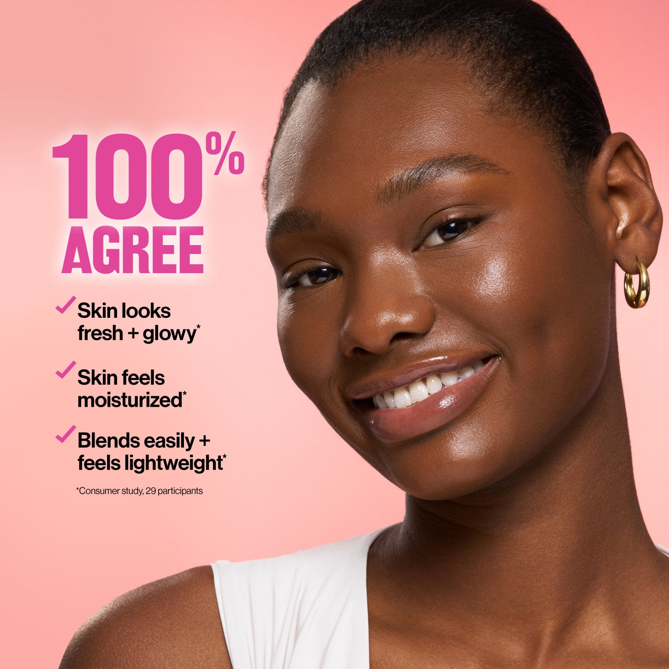 Revlon Glimmer Tinted Facial Moisturizer Stick, Light Coverage Foundation, 100, 0.31 oz