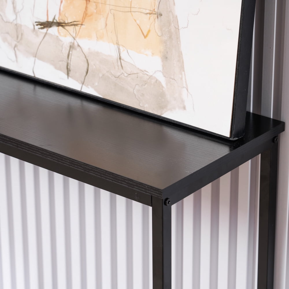 Kepooman Console Table, Convenient Concept Tucson Console Table, Black Oak Plank Kepooman Console Table, Convenient Concept Tucson Console Table, Black Oak Plank