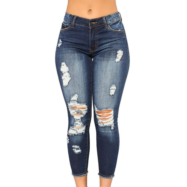 Destroyed black jeggings outlet