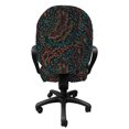 thumbnail image 3 of Floral Office Chair Slipcover, Colorful Herbs and Flowering Stems on Dark Backdrop Nature Coming Alive in Spring, Protective Stretch Decorative Fabric Cover, Standard Size, Multicolor, by Ambesonne, 3 of 5