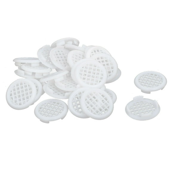Uxcell Cubierta de louver de ventilación de aire cuadrada de plástico de 31 mm de diámetro para zapatos y muebles, blanca, 30 piezas