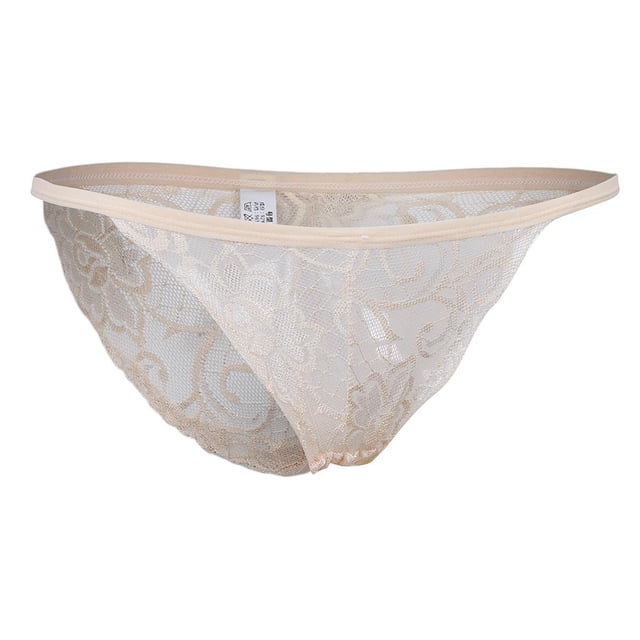 Bragas florales de encaje transparente para mujer Lencería Ropa interior Calzoncillos Braguitas Beige Sunnimix Ropa interior de los escritos de las mujeres