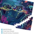 thumbnail image 3 of 500 pcs Two Sea Turtle Couple jigsaw Wooden puzzles 500 pieces,Stunningly Vibrant Colors,Classic Sea Turtle High difficulty puzzle 500 Piece,Gift for Sea Turtle Lovers,Unique and Beautiful Design, 3 of 6