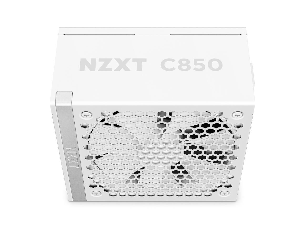 NZXT ATX 3.1 850 Watt 80 Plus Gold Fully Modular Low-Noise Power Supply - White - PA-8G2BW-US