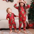 thumbnail image 4 of Onlypjs Matching Family Christmas Pajamas Set with Hood – Festive Red Christmas Tree & Reindeer Holiday Sleepwear for Women, Men, Couples, 4 of 7