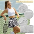thumbnail image 6 of Xoenoiee Zebra Stripe Print Athletic Tennis Golf Skorts Skirts for Women with Pocket High Waist Pleated Skirts for Workout Running Sports Casual, S, 6 of 7