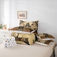 thumbnail image 6 of Homewish Dark Halloween Wizard Skeleton 7pcs Queen Bedding,Crow Pumpkin Print Bedding Comforter Set Queen,Tan Black Orange,Halloween Reversible, 6 of 8