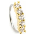 thumbnail image 4 of Bendable Hoop Ring With 5 Lined CZ Design Surgical Steel 20g, 4 of 8